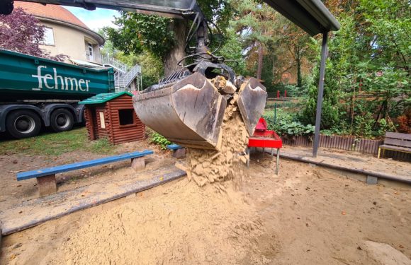 SpielsandLieferung mit Hilfe des Fördervereins